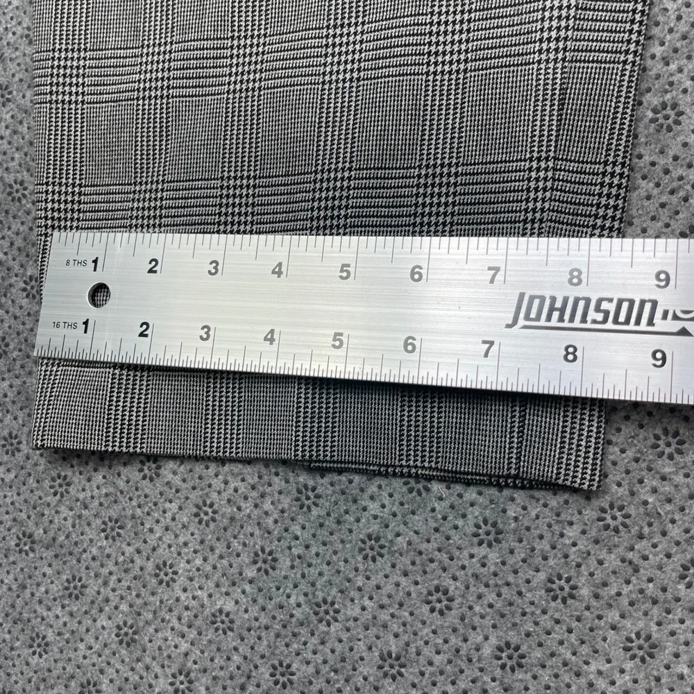 Vintage Polo Ralph Lauren Mens 33x25 Glen Plaid Wool Blend Trousers Grey Check
